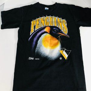 VTG 90's Pittsburgh Penguins Men's Black T-Shirt